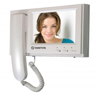 Tantos Loki SD (White) Монитор цветного видеодомофона, TFT LCD 7&quot;, до 4-х мониторов, 2 панели, 2 камеры, 100-240В