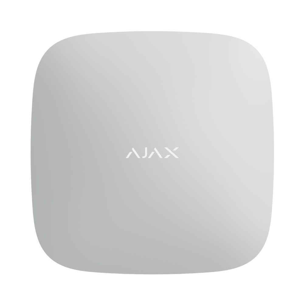 Ajax Hub 2 Plus (White) (20279.40.WH1) Интеллектуальная централь - 4 канала связи (2SIM LTE, 3G, 2G+Ethernet+WiFi), поддержка фотоверификацией тревог