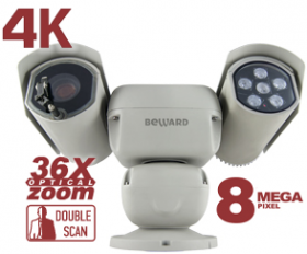 Beward B89R-5020Z36 (0.1-200°/сек) 8Mp Уличная скоростная PTZ IP-видеокамера с ИК-подсветкой до 300м