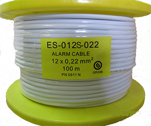 Кабель ES-012S-022 слаботочный, 12х0.22мм, экран (100м/бухта) (01-024) ELETEC
