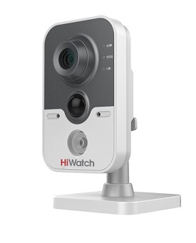 HiWatch DS-I114W (2.8) 1Мп внутренняя IP-видеокамера c ИК-подсветкой до 10м и Wi-Fi 1/4'' CMOS матрица; объектив 2.8мм; угол обзора 69°