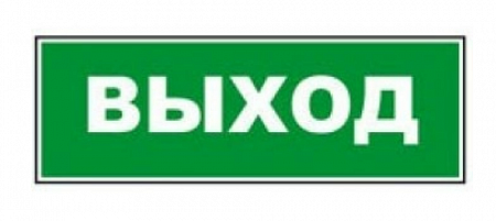 РУБЕЖ ОПОП 1-8М 12В &quot;Выход&quot; Световое табло, 300х100х20мм (18шт/уп)