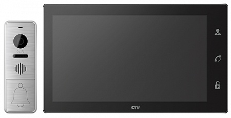 CTV-DP4102FHD B (Black/Silver) Комплект цветного видеодомофона: панель CTV-D4000FHD S, монитор CTV-M4102FHD B