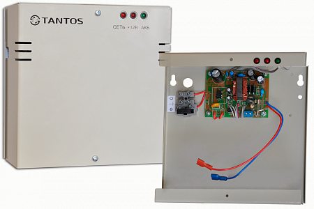 Tantos ББП - 20 Pro Блок бесперебойного питания, 12В, 2A (ном), под АКБ 7А/ч, 165х165х80мм, металл