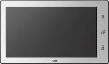 CTV-M3101 W (White) Монитор цветного видеодомофона с экраном 10&quot;, Hands free, встроенный слот для micro SD (до 32ГБ), накладное крепление, встр. ист пит, подкл до 2 выз. панелей и 4 мониторов
