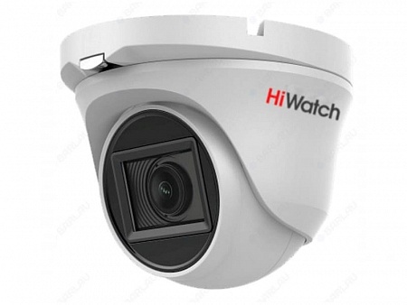 HiWatch DS-T503A (2.8) 5Mp Уличная видеокамера, 1/2.5&quot; CMOS, 85.5°, 2592x1944@20к/с, 2560x1440/1920x1080@25к/с, ИК-фильтр, 0.01 Лк@F1.2, OSD/DWDR/BLC/DNR/HLC/EXIR Smart ИК, видеовыход: 1хHD-TVI/AHD/CVI/CVBS, аудио по коаксиалу (AoC), EXIR-подсветка до 30м