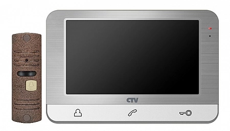 CTV-DP1703 S (Silver/Bronze) Комплект цветного видеодомофона (7&quot;), в составе: панель CTV-D10NG, монитор CTV-M1703MD S