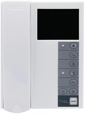 VIZIT-M442MW (White) Монитор цветного видеодомофона, 3.5&quot;, память до 250 ч/б кадров, белый
